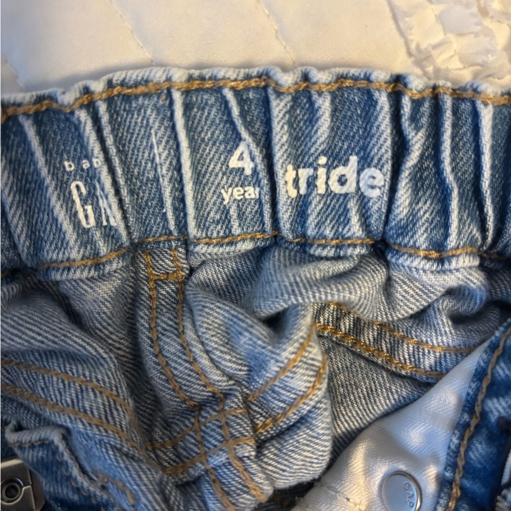 GAP Light Blue Jeans with Dark Blue Heart Patches - Picture 2 of 4